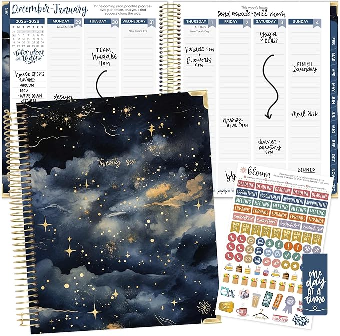 bloom daily planners 2026 Hardcover Calendar Year Goal & Vision Planner by bloomdailyplanners