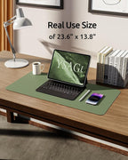 YSAGi Leather Desk Pad Protector, Office Desk Mat, Large Mouse Pad, Non-Slip PU - Image 5