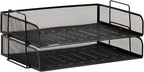 Mind Reader Stackable Paper Tray, Desktop Organizer, File Storage, Metal Mesh - Image 7