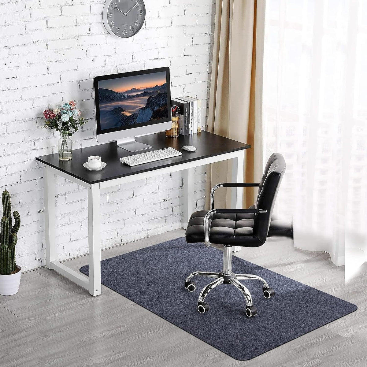 Office Chair Mat for Hardwood & Tile Floor, 55"x35" Computer Ga...