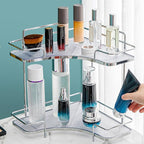 Seoneiro 2 Tier Corner Bathroom Counter Organizer, Cosmetic Skincare Organizer - Image 6