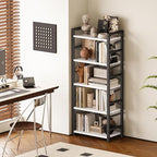 Homeiju Organization and Storage, 5 Tier Bookshelf, Tall Bookcase - Image 6