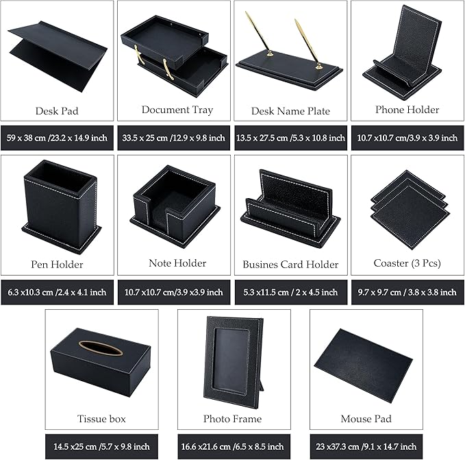 RitPin Desk Set, 11-Piece All-in-One – Executive Desk Accessories & Office - Image 3