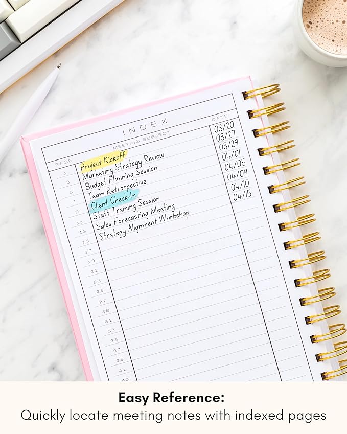 Lamare Meeting Notebook for Work Organization – Perfect Work Notebook for Note - Image 5