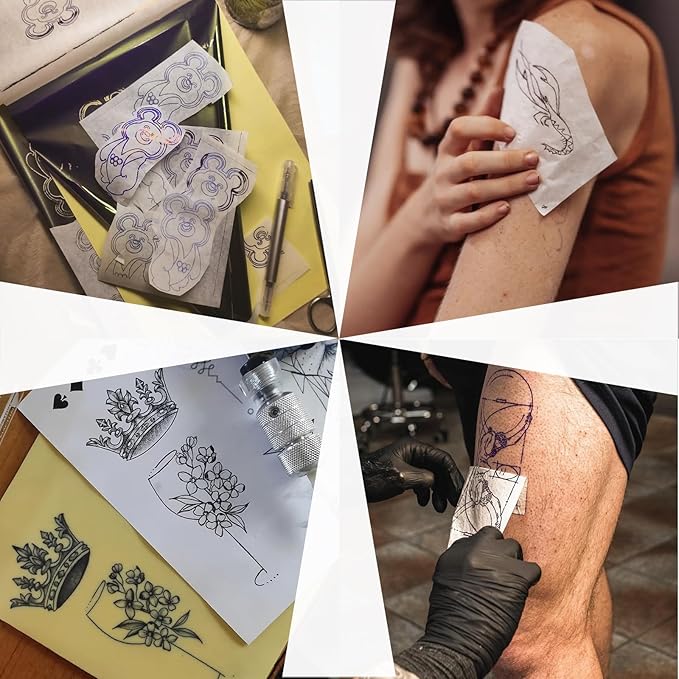 Tattoo Transfer Paper 100 Sheets MIUXIA Tattoo Stencil Paper A4 Size 4 Layers - Image 6