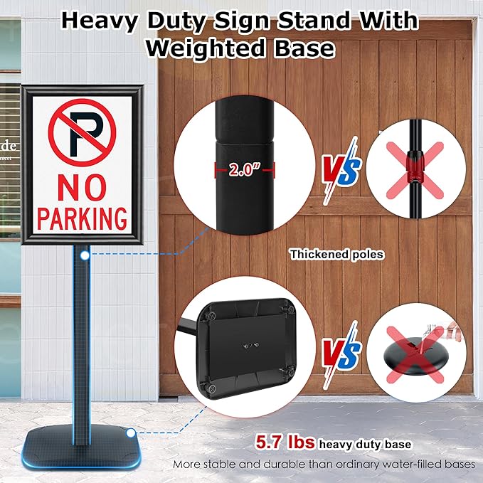 VAIIGO Heavy Duty Sign Holder Stand 11x17 Inch - Image 2