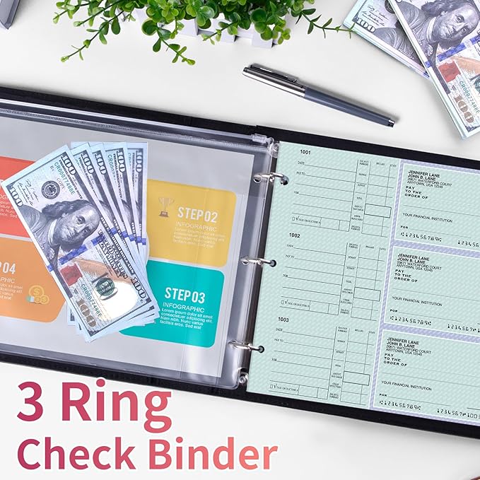 Antner 3 Ring Personal Check Binder - Image 7