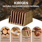 KIRIGEN Wood File Mail Organizer 7 Slots File Paper Holder Desktop Wood - Image 7