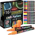 16 UV Fluorescent Neon Chalk Markers by ArtShipDesign