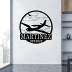 Personalized Metal Airplane Wall Art, Airplane Name Sign, Customized Pilot Name - Image 7