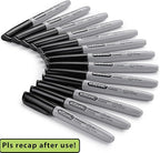 WOSWEL Permanent Markers Bulk, Ultra Fine Point, 48 Pack Black Permanent Marker - Image 4