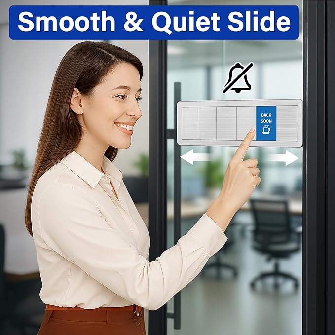 Office Door Signs with 6 Printed Status Options – Do Not Disturb, Out of Office - Image 4