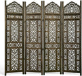 5.75Ft Room Divider Wood Screen, 33Lbs Durable Antiqued Style MDF Carved by Svimi