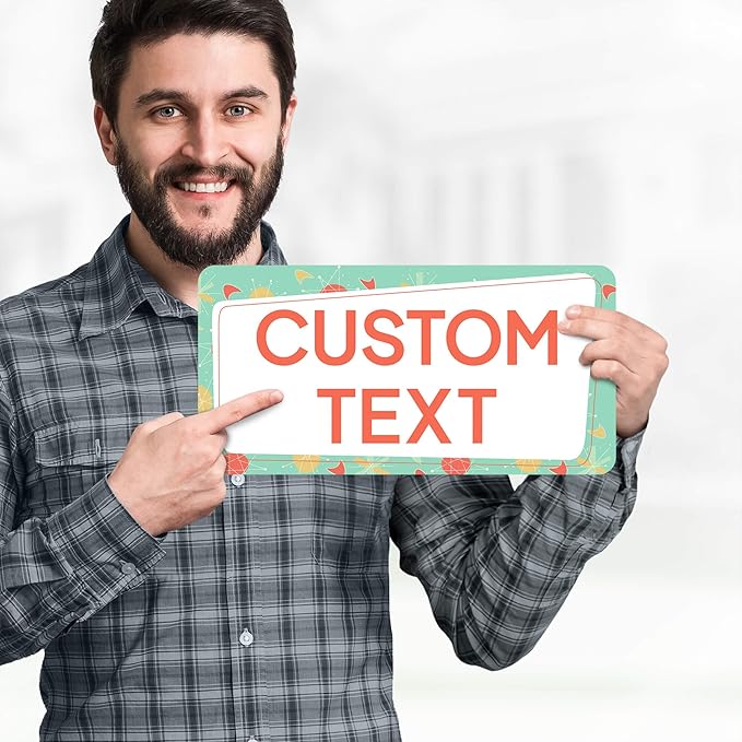 Custom Sign, Custom Street Sign, 11 Font Colors, 13 Font Styles, 4 Hole Options - Image 2