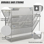 EASEPRES Desk File Organizer Mesh 4-Tier, Hanging Wall Mount Document - Image 3