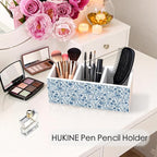 HUKINE Blue and White Chinoiserie Floral Pen Holder - Image 3