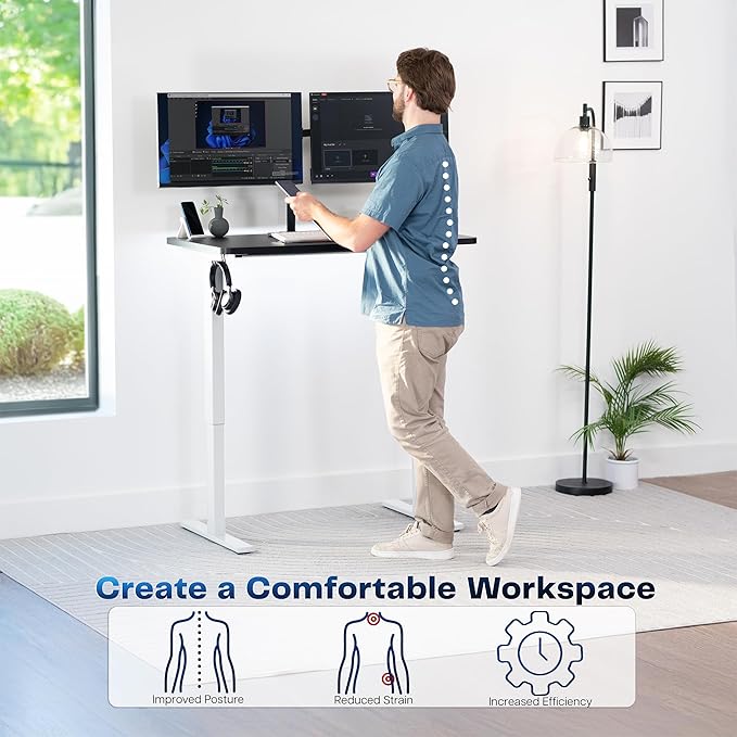 VIVO Electric 43 x 24 in Standing Desk, Memory Height Adjustment, 1B Series - Image 4