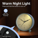 Analog Alarm Clock, 4 inch Super Silent Non Ticking Small Clock - Image 4