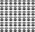PATIKIL 50 Sets Chicago Screws, M5x6mm Chicago Screws Phillips Binding Post Screw Bolts Leather Rivets Fasteners Connectors Steel for Leather Belt Scrapbook Photo Albums, Black