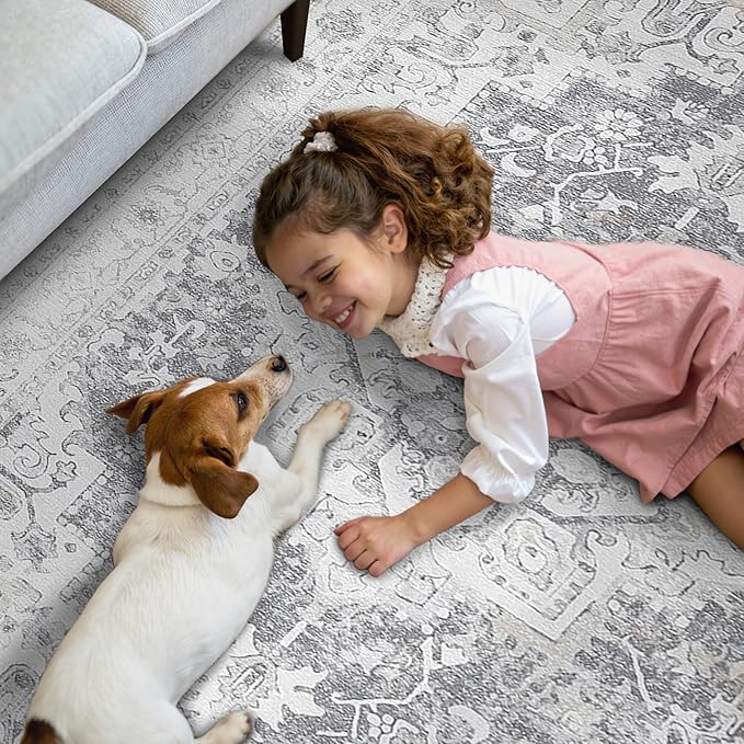 GENIMO 2x10 Runner Rugs for Hallway, Machine Washable Non Slip Vintage Rugs - Image 4