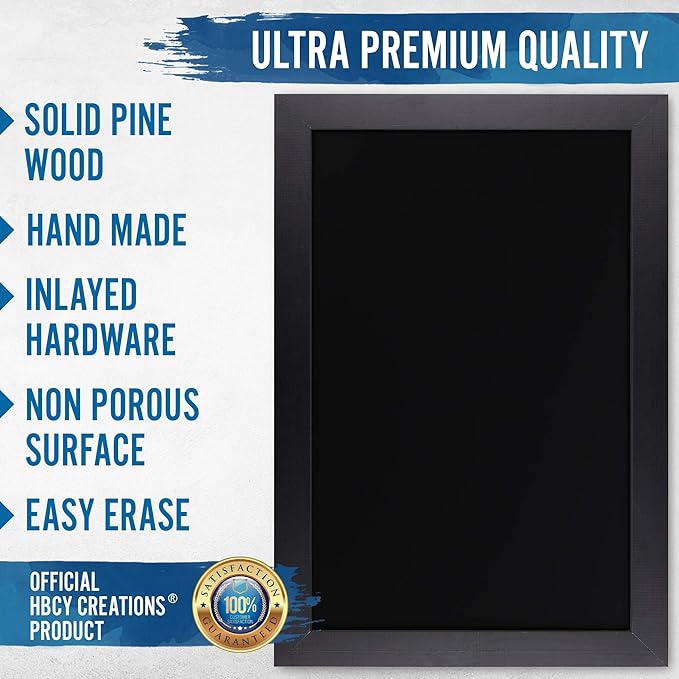 HBCY Creations Rustic Black Wooden Tabletop Chalkboard - Image 9