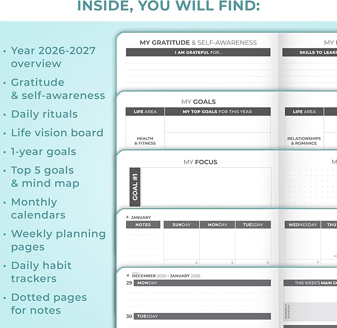 Clever Fox Dated Planner 2026-2027 – Weekly Life Planner Notebook - Image 5