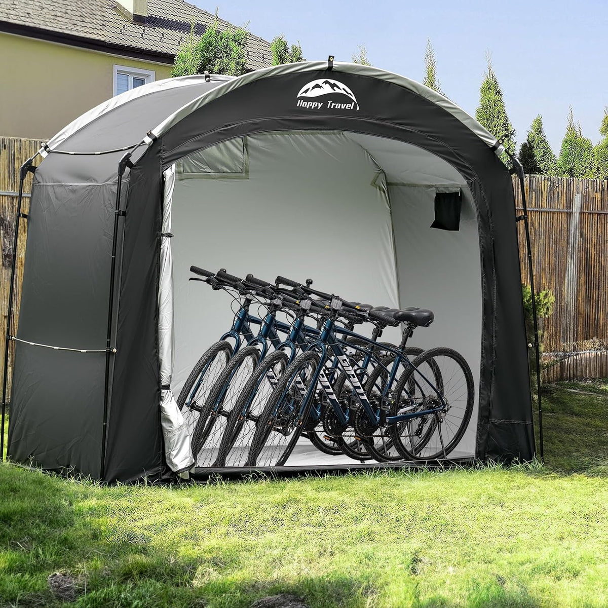 happy travel bike storage shed tent, waterproof portable, view 9