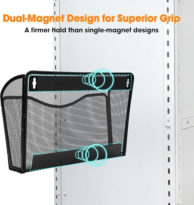 AGPTEK Magnetic File Holder, Hanging Wall Storage Rack - Image 3
