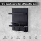 Lucundm Key Holder Wall Mount, Mail Shelf Decor - Image 2