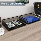 Natwind 2-Tier Stackable Paper Tray, Metal Mesh Desktop Organizer, A4 Paper - Image 6