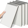 Engrowtic 4 Pack Graph Paper Spiral Notepad A5 Top Wirebound Notepad Grid by Engrowtic