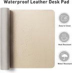 Aothia Non-Slip PU Leather Waterproof Laptop Desk Pad Protector, Blotter Mat - Image 6