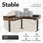 HUANUO 65.5" × 57.6" Electric L Shaped Standing Desk - Image 8