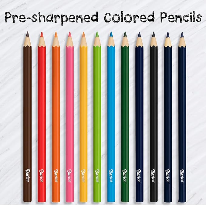 Darice Colored Pencils Bulk, 24 Packs 12 Colors, Pre-Sharpened Kid Coloring - Image 3