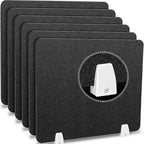 6 Pcs Desk Divider Privacy Panel 20 x 24 Clamp-on Acoustic Freestanding Desktop by Henoyso