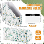 PerKoop 6 Pcs Magazine File Holder Foldable Decorative Cardboard File Folders 6 - Image 2