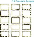 405 PCS Gold Metallic Name Tag, Blank Name Labels in 15 Designs - Image 3