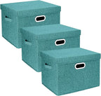 TYEERS Large Storage Bins with Lids, Collapsible, Fabric Storage Boxes by StorageOrganization