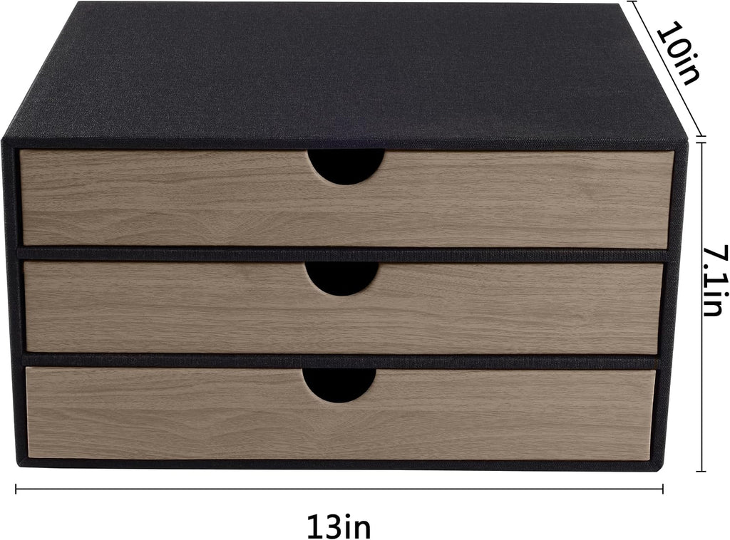fashion multicolor collocation leather desk organizer file cabinet, close-up detail