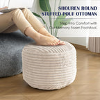 shouren stuffed round ottoman,pouf ottoman foot rest,20 x on a desk or shelf