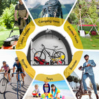 happy travel bike storage shed tent, outdoor portable, front angle view