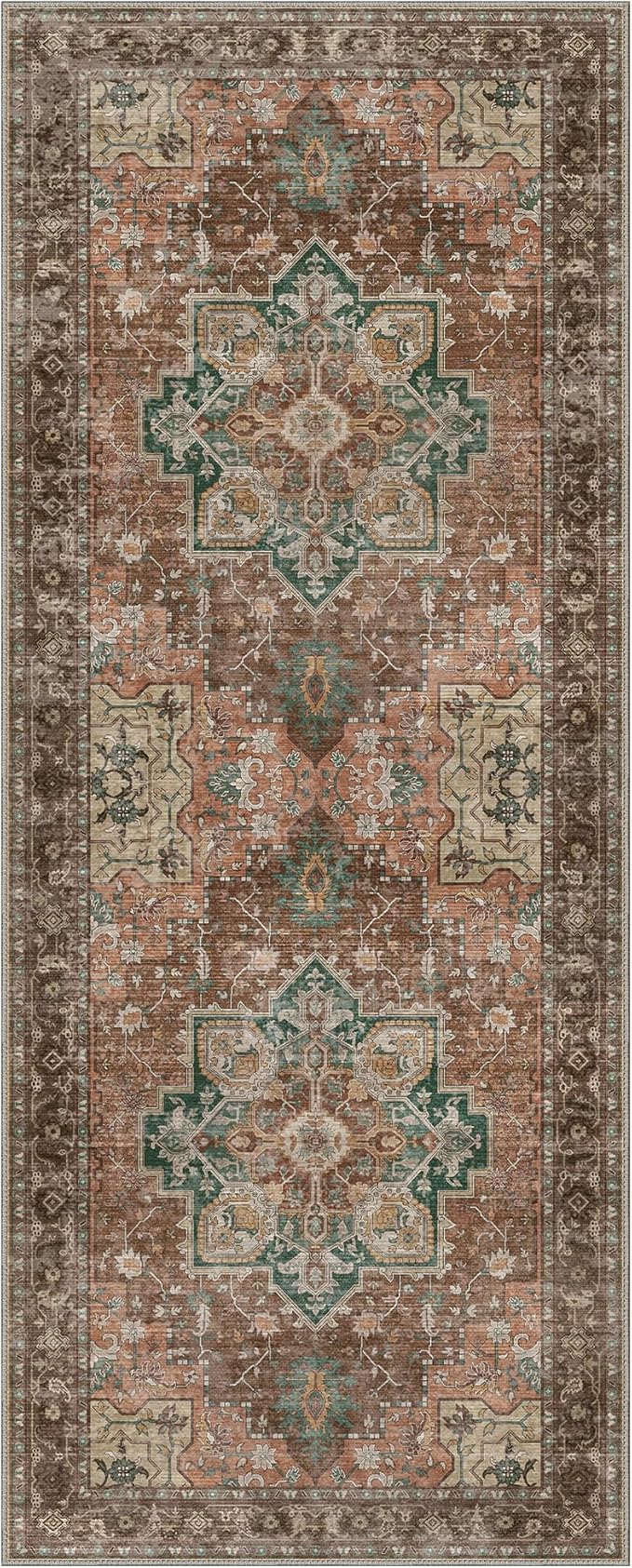 GENIMO 2'6"x8 Runner Rugs for Hallway, Machine Washable Non Slip Vintage Rugs - Image 8