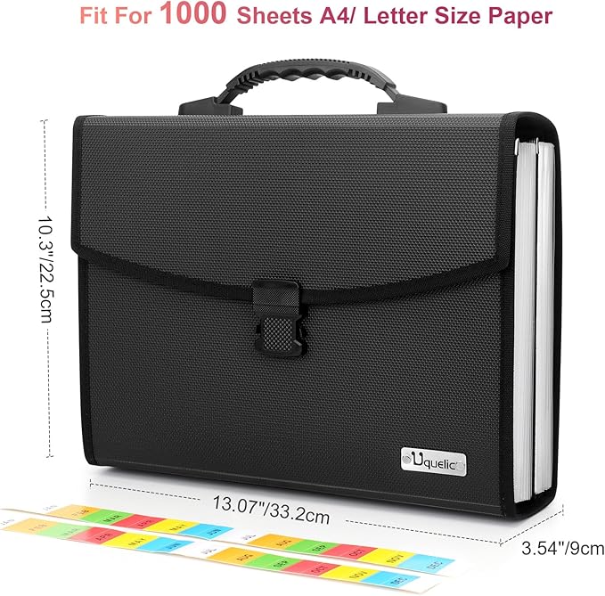 Uquelic 26 Pockets Expanding File Folder Organizer - Image 5