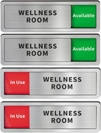 2 Pack Wellness Room Door Signs Do Not Disturb, In Use/Available Slider Sign by Abudada