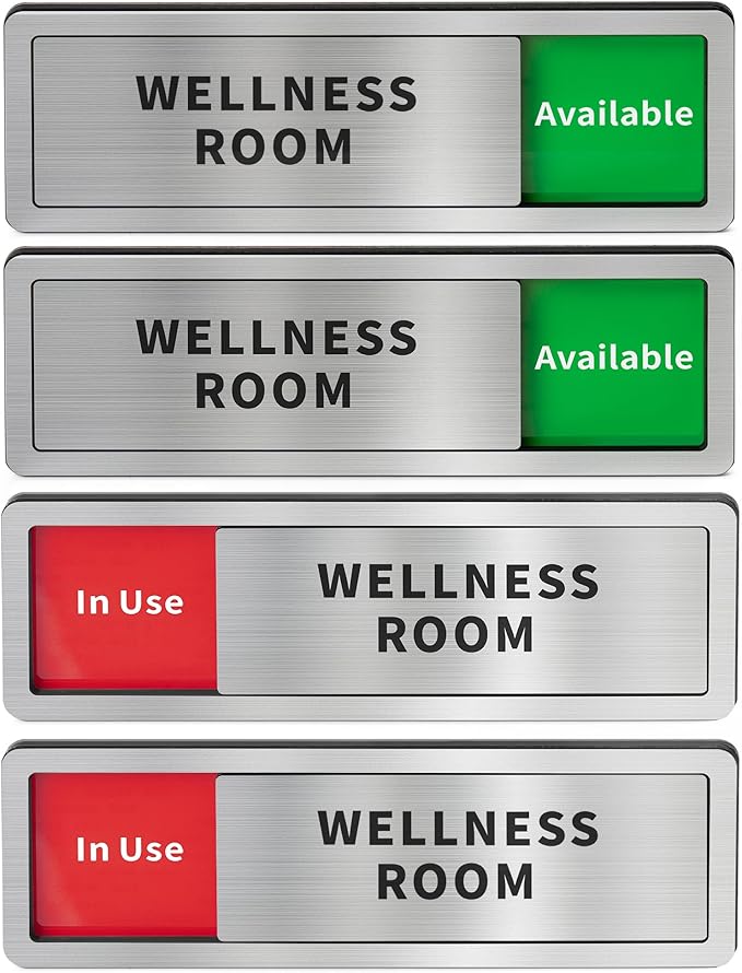 2 Pack Wellness Room Door Signs Do Not Disturb, In Use/Available Slider Sign by Abudada