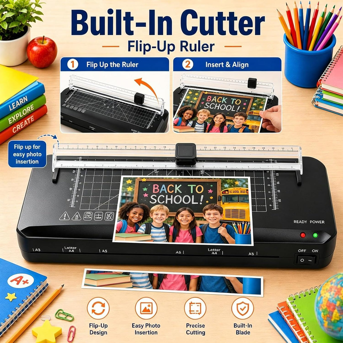 Laminator, A3 Laminator Machine with Built-in Trimmer