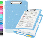 Sooez Glitter Clipboard with Storage, High Capacity Clip Boards 8.5x11 with Pen by Sooez