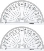 EBOOT 25 Pcs Math Protractors Plastic Protractor 180 Degrees, 4 Inches - Image 4