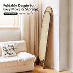 Asnefeli Wood Room Divider 3 Panels, Folding Rattan Room Divider Wall, Unique - Image 7