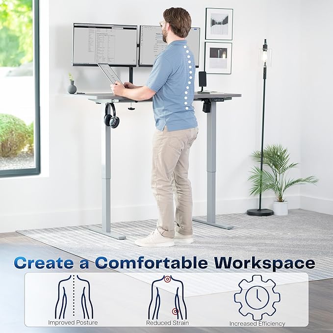 VIVO Electric 55 x 28 in Standing Desk, Memory Height Adjustment, 1B Series - Image 4